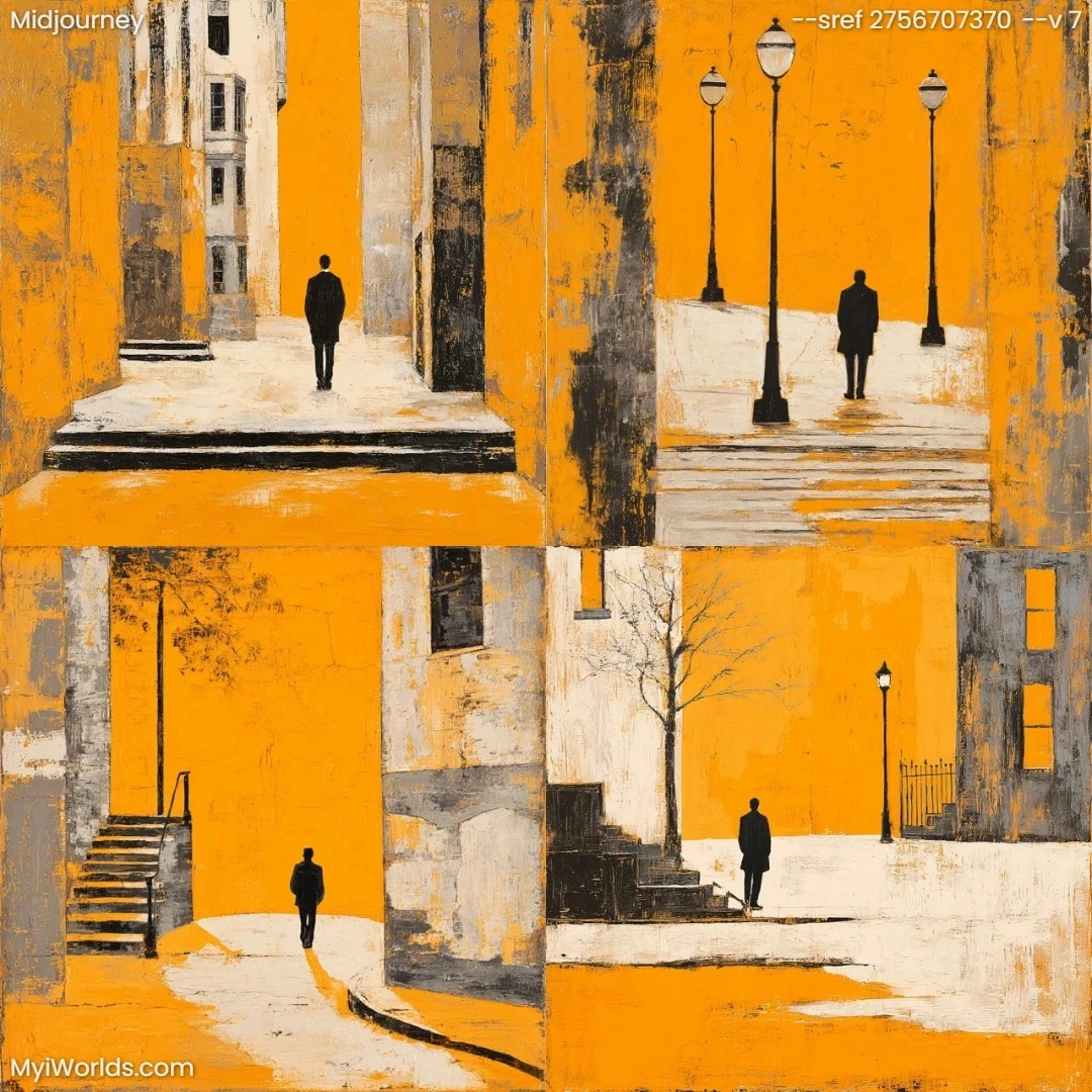 Urban-oil-painting-with-muted-sepia-tones-and-an-emphasis-on-texture-and-line.