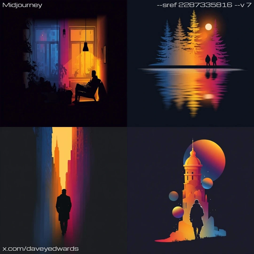 Digital art with saturated, cyberpunk-inspired colors and stylized elements.