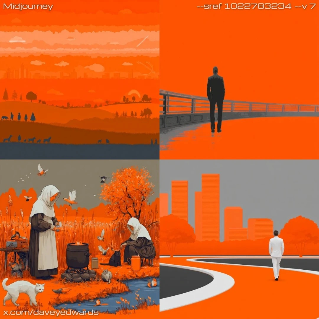 Surreal digital art with muted, monochromatic tones and dreamlike composition.