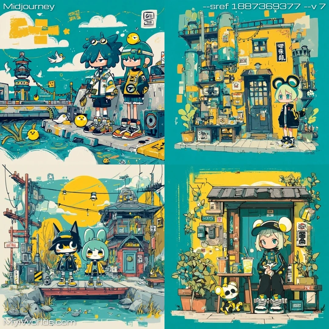 Cartoonish-illustration-with-bright,-colorful-elements.