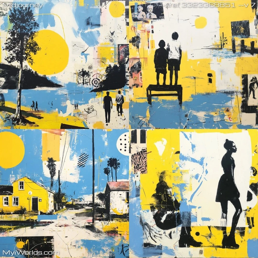 Expressionistic-figurative-art,-depicting-urban-life-in-an-abstracted-landscape-style.