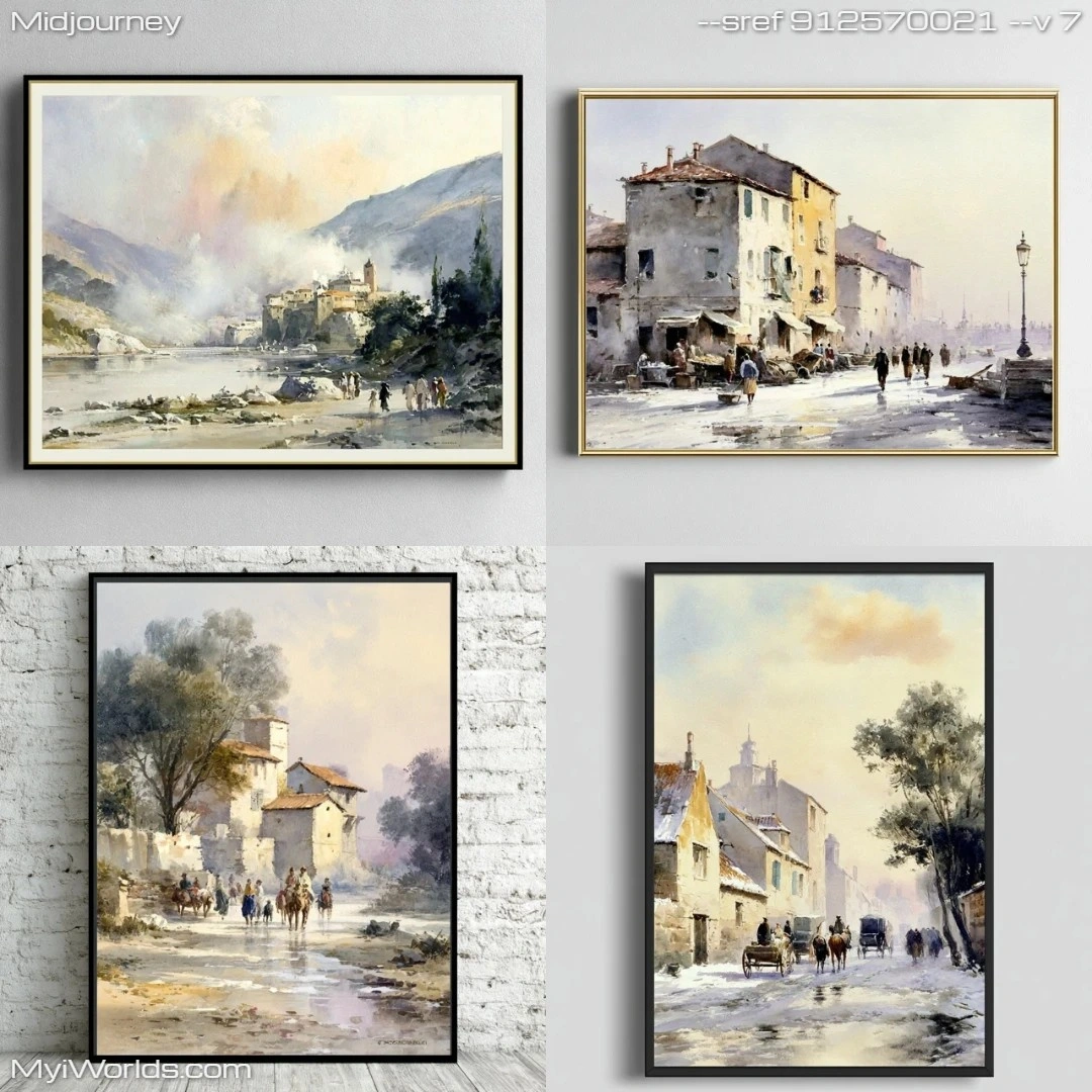 Photorealistic-high-contrast-painting-with-light-filling-the-scene.